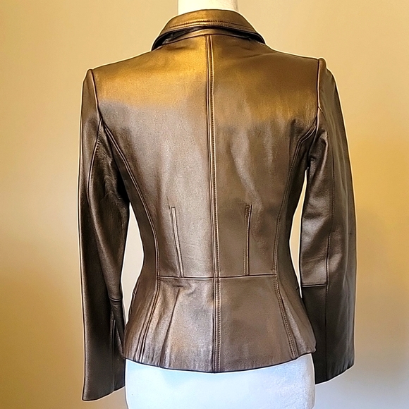 Leather jacket - gold - Picture 2 of 2